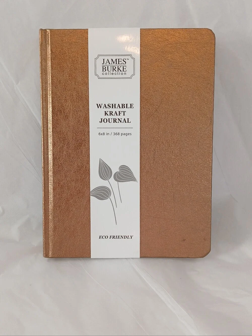 Hardcover Metallic Gold Washable Kraft Journal 6x8, 368 Pages, James Burke